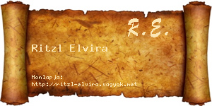 Ritzl Elvira névjegykártya